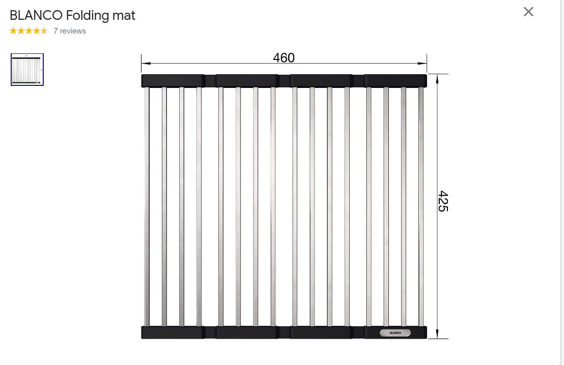 Foldable Grid for Sinks and Bowls - Stainless Steel 238483